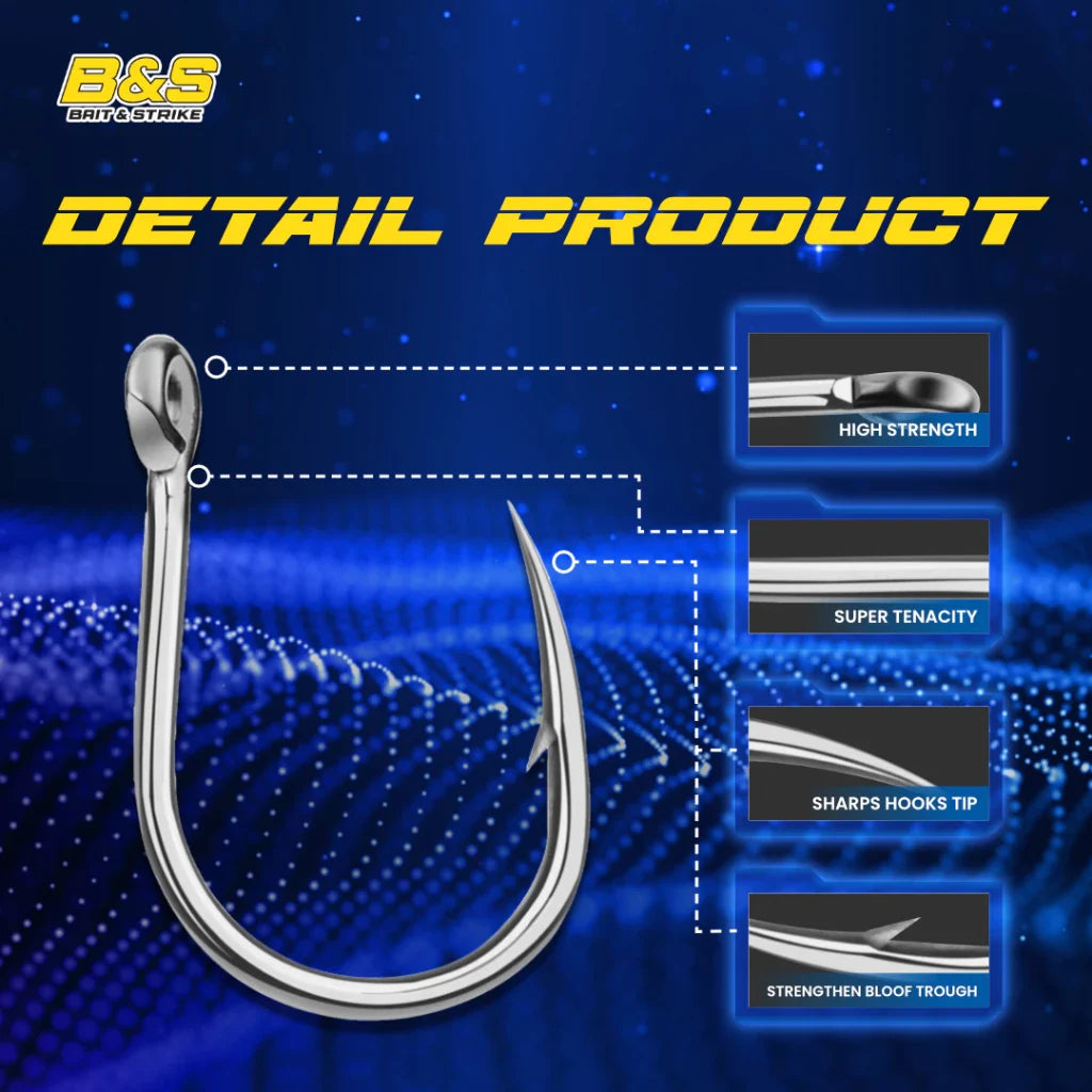 PROBEROS 5/10 Pcs Kail Pancing SJ43 Bahan Stainless Steel Tahan Karat Plat Besi KUP172 KUP173