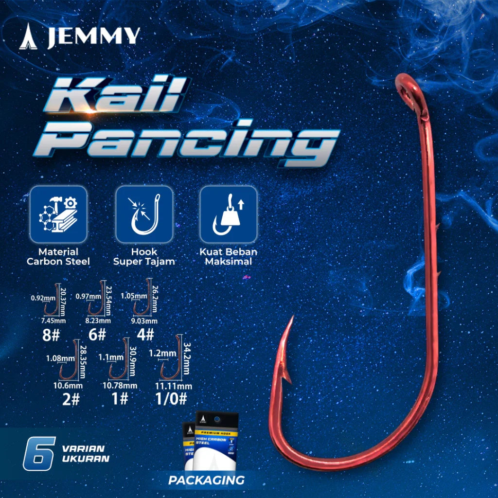 10PCS KAIL PANCING Limerick Hook Ringed HIGH CARBON STEEL KUP024