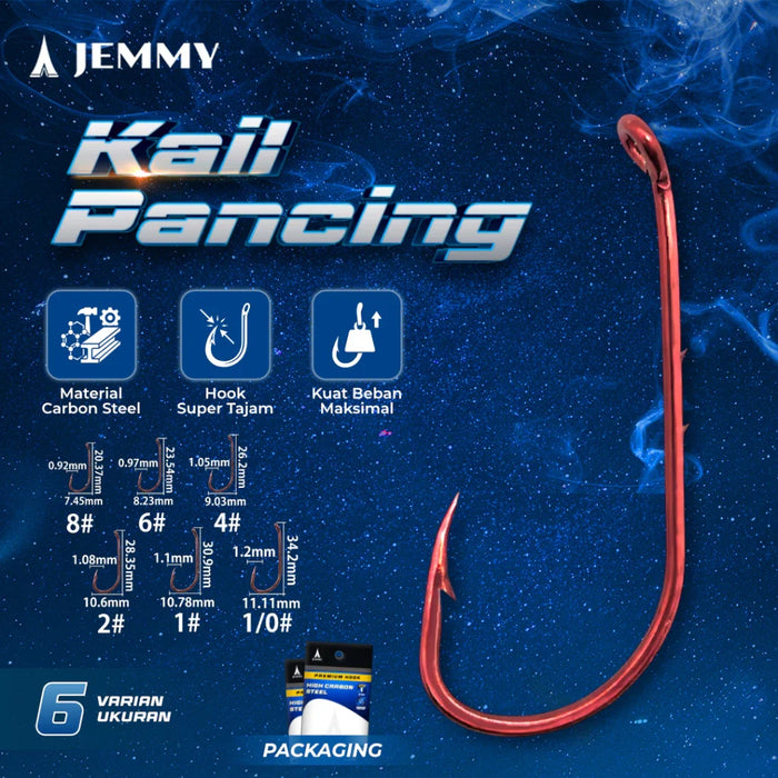 10PCS KAIL PANCING Limerick Hook Ringed HIGH CARBON STEEL KUP024