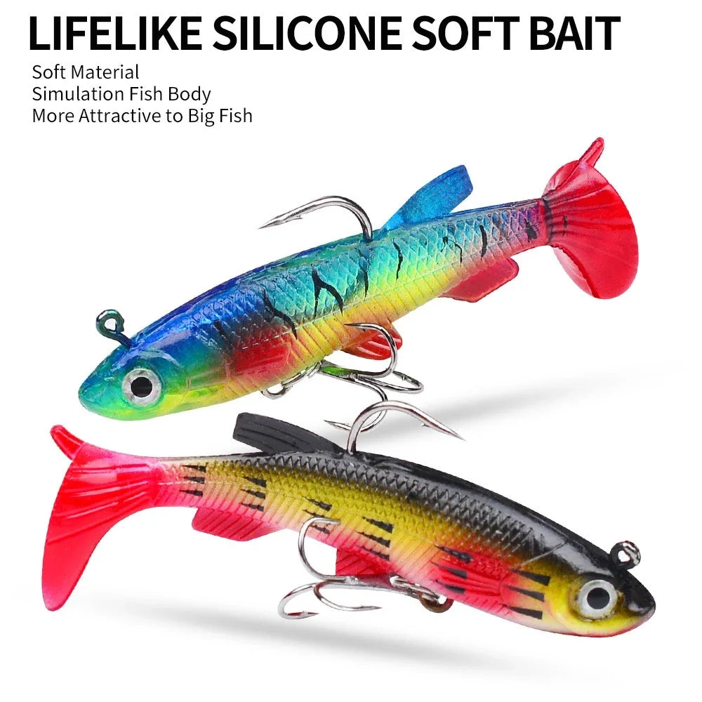 PROBEROS Soft lure bentuk ikan 13,5g bahan berkualitas anti rusak dan elastis SL207