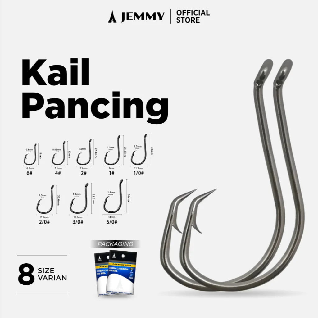 10PCS KAIL PANCING dasaran konceran Circle Hook Octopus High Carbon Steel KUP025