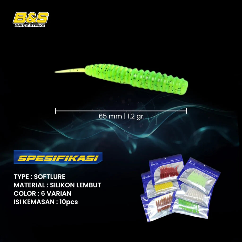 softlure replika kanicen 6.5cm / 1.2g softlure isi 10pcs/pack