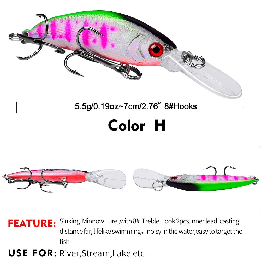 PROBEROS Minnow Sinking Long Cast DW495 7cm 5.5g - MN146