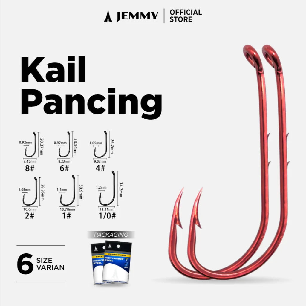 10PCS KAIL PANCING Limerick Hook Ringed HIGH CARBON STEEL KUP024