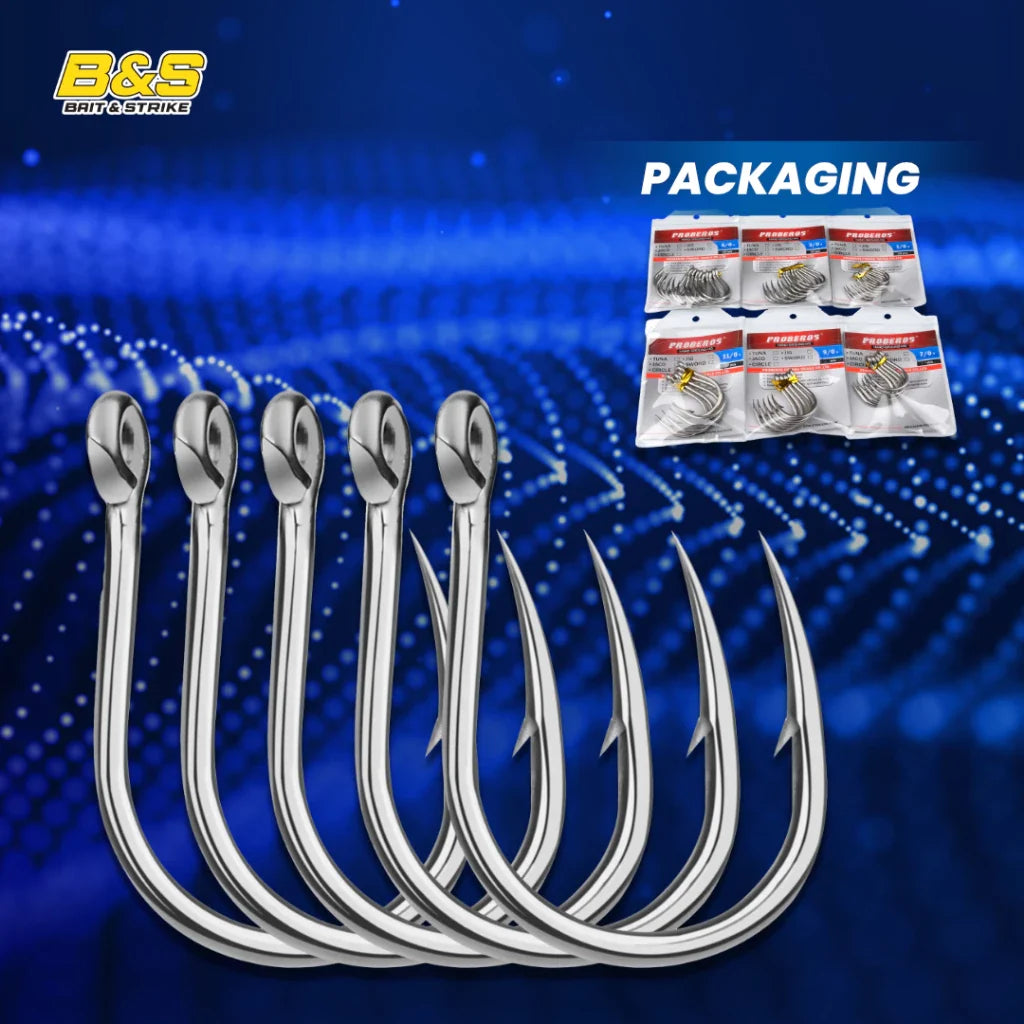 PROBEROS 5/10 Pcs Kail Pancing SJ43 Bahan Stainless Steel Tahan Karat Plat Besi KUP172 KUP173