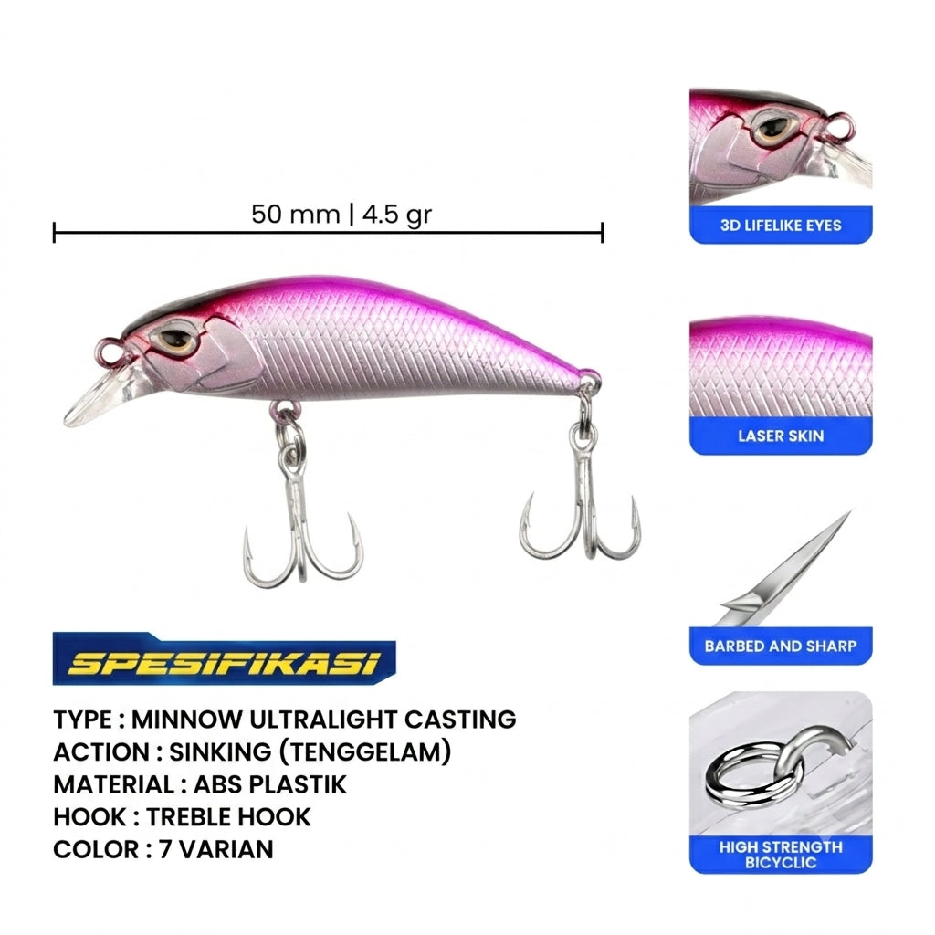 Minnow Ultra Light Casting LMRN 4.5g - MN219