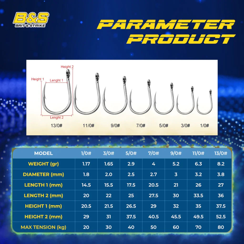 PROBEROS 5/10 Pcs Kail Pancing SJ43 Bahan Stainless Steel Tahan Karat Plat Besi KUP172 KUP173