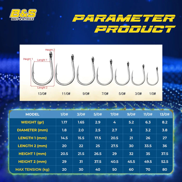 PROBEROS 5/10 Pcs Kail Pancing SJ43 Bahan Stainless Steel Tahan Karat Plat Besi KUP172 KUP173