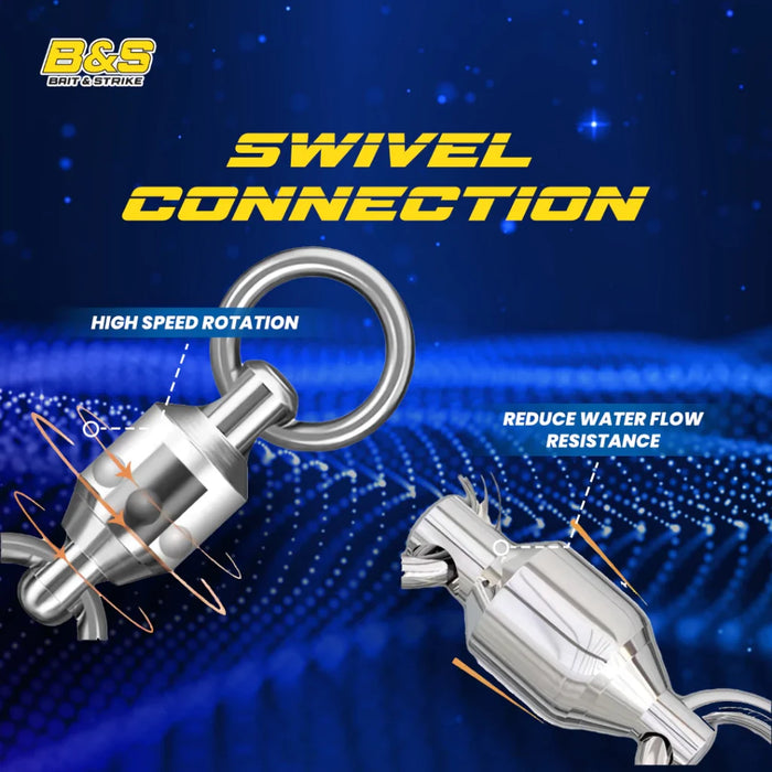 5PCS QUIK SWIVEL SNAP CONNECTOR For Jigging Casting Popping Troling SWIVEL02