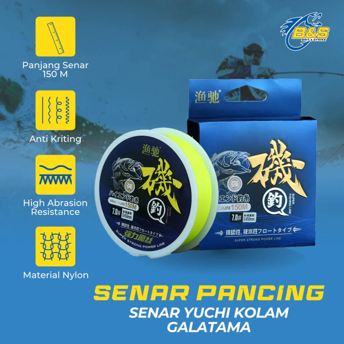 senar pancing nilon 150m Fluoresens monofilamen kuat tahan lama
