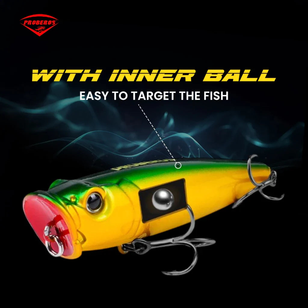 PROBEROS Lure Popper killer 22g/9,4cm mata 3D action stabil