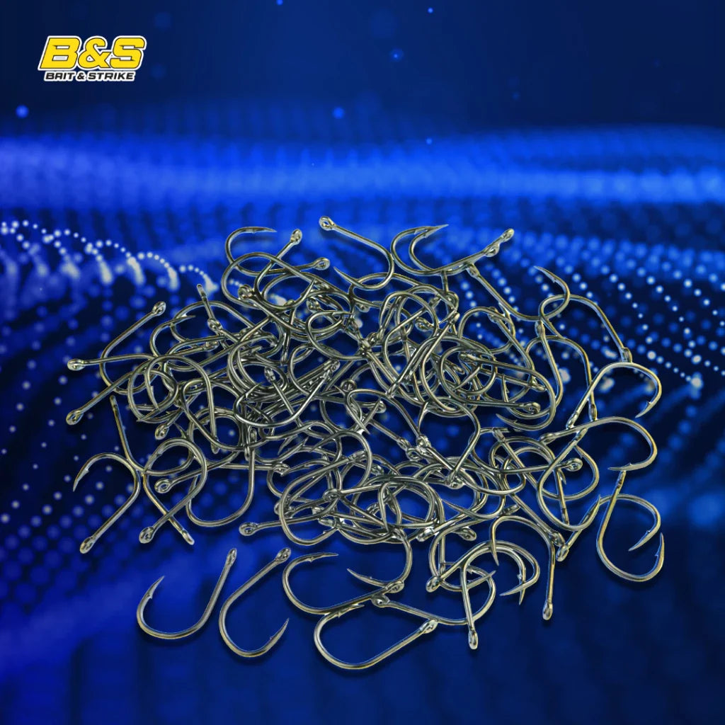 50-100Pcs Kail Pancing Tajam Bahan Carbon Steel Kuat Untuk Air Tawar / Laut KUP154