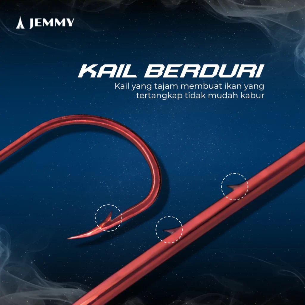 10PCS KAIL PANCING Limerick Hook Ringed HIGH CARBON STEEL KUP024