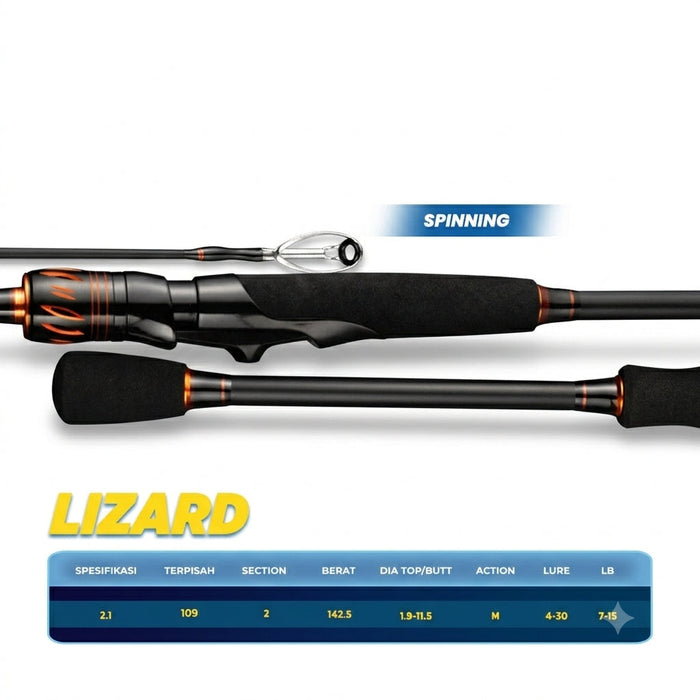 Lemoren Lizard High Carbon Rod - JP056