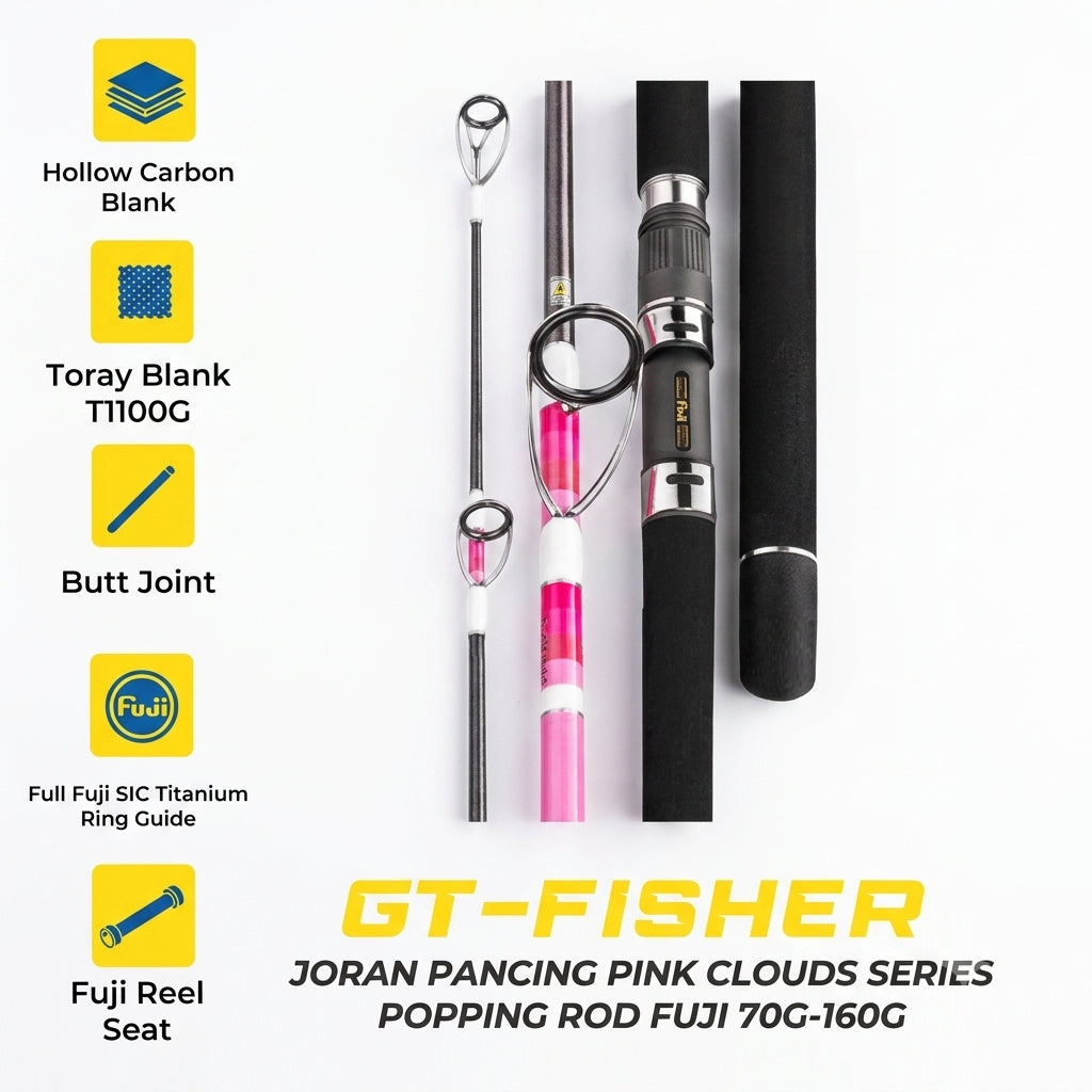 GT Fisher Pink Clouds Series Popping Rod - JP140