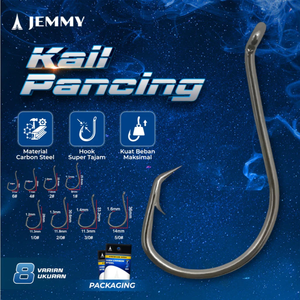 10PCS KAIL PANCING dasaran konceran Circle Hook Octopus High Carbon Steel KUP025