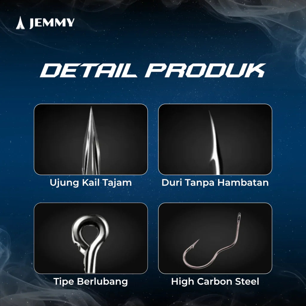 10PCS Kail Pancing Otomatis Flip Hook Kuat Tajam Anti Mocel KUP020