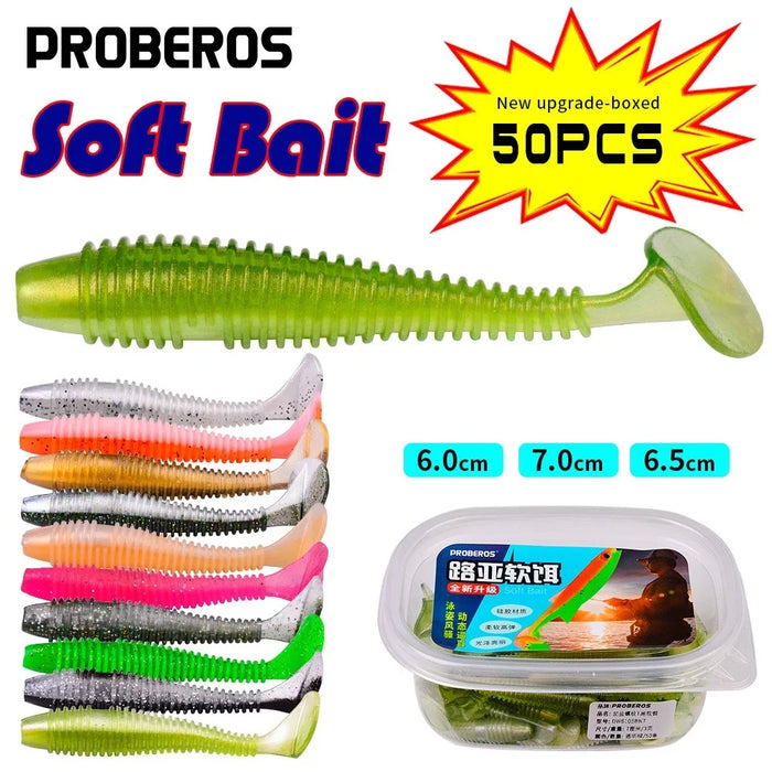 /Pak Umpan Pancing Softlure Bentuk Ikan Imitasi Bahan Silikon 6-7.5CM SL183