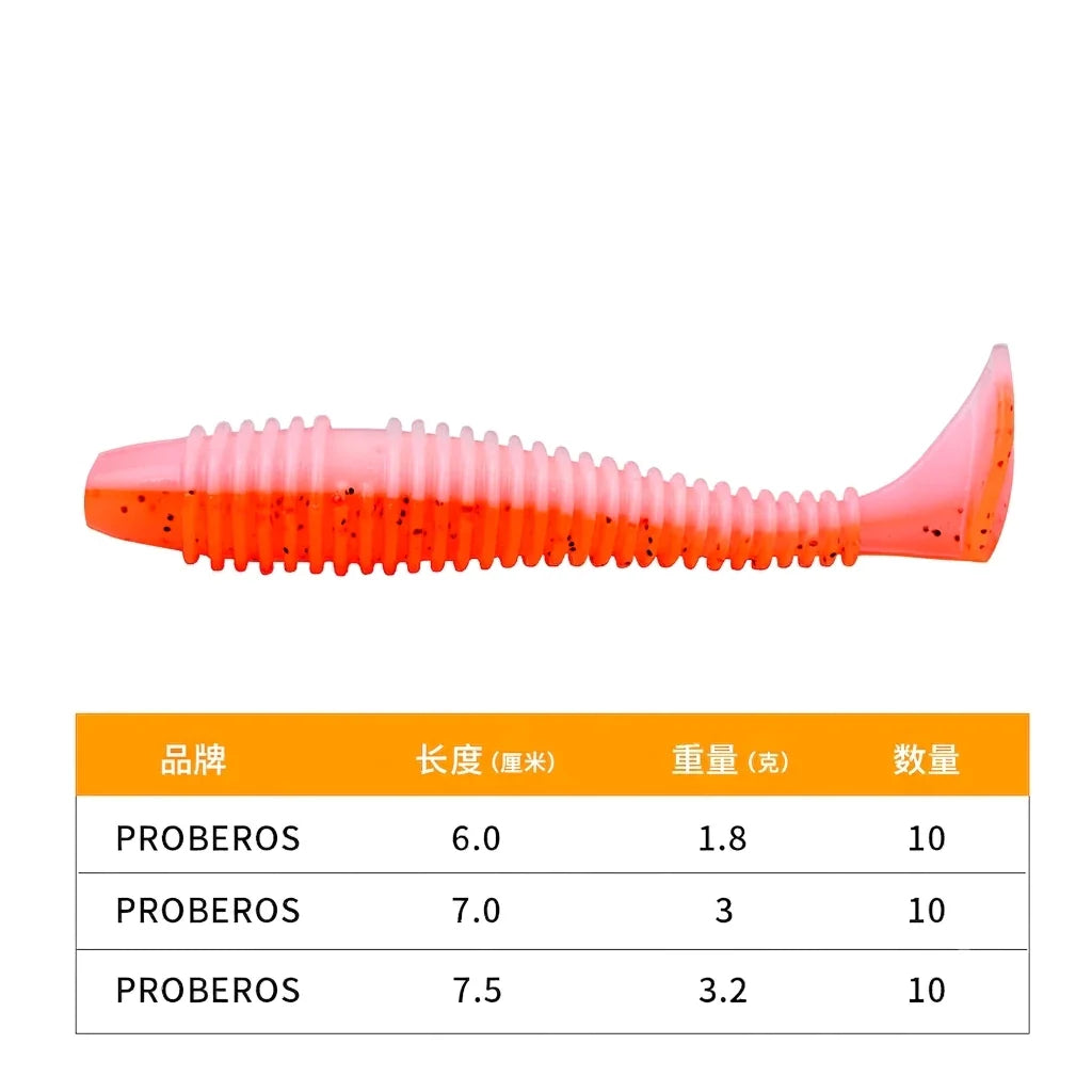 /Pak Umpan Pancing Softlure Bentuk Ikan Imitasi Bahan Silikon 6-7.5CM SL183
