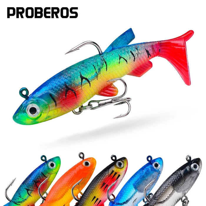 PROBEROS Soft lure bentuk ikan 13,5g bahan berkualitas anti rusak dan elastis SL207