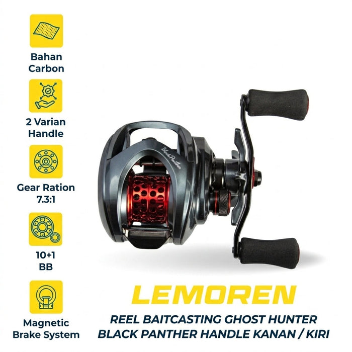 Reel Baitcasting Lemoren BLACK PANTHER - Rp004