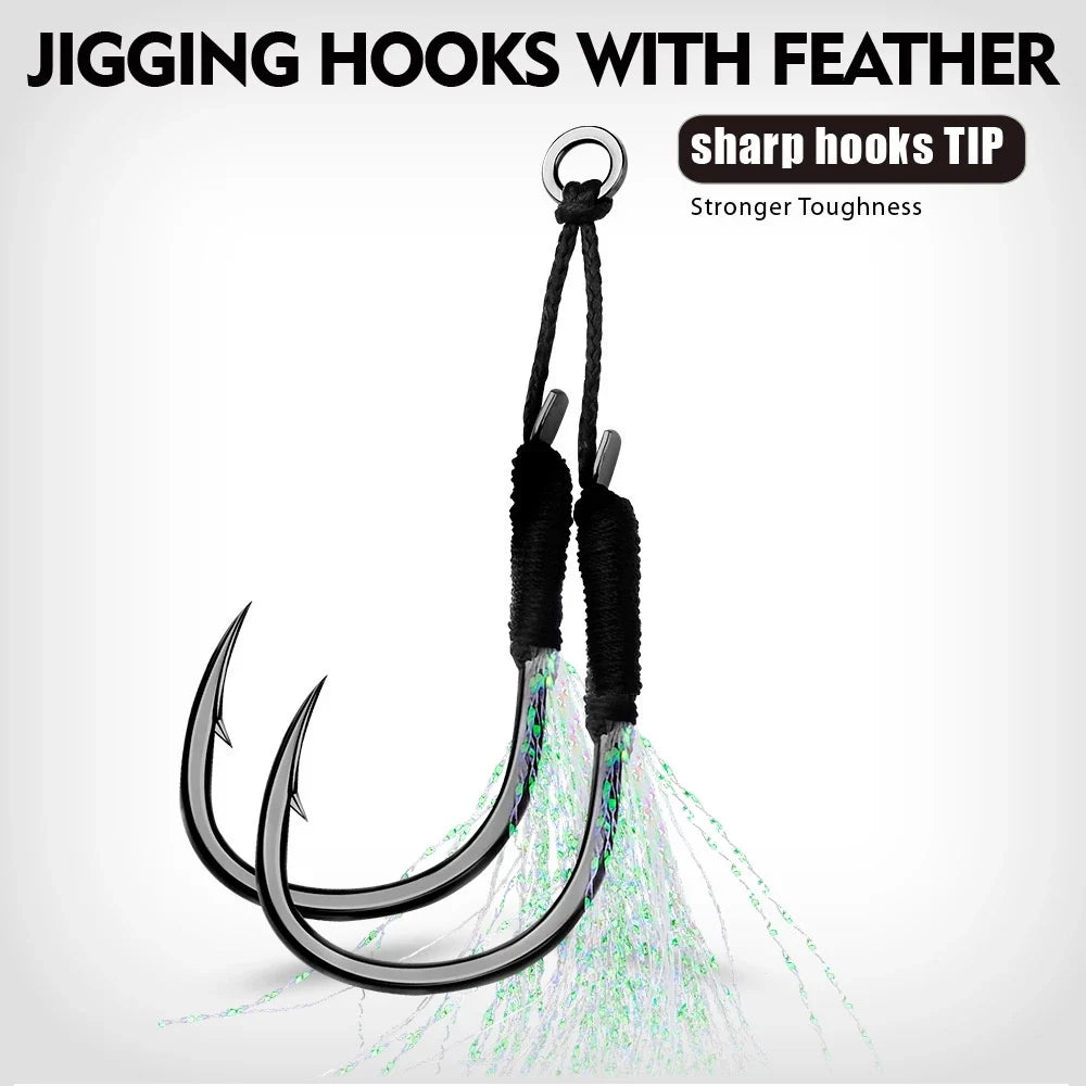 LureKiller Hook Jigbait Plat Besi Double Hook HJ052