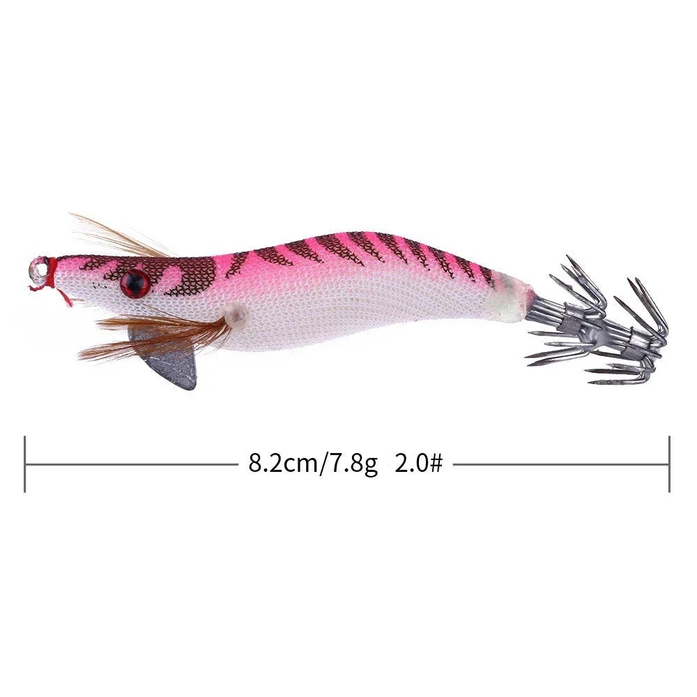 Umpan Pancing Lure Egi Set isi 10pcs Glow In The Dark LE011
