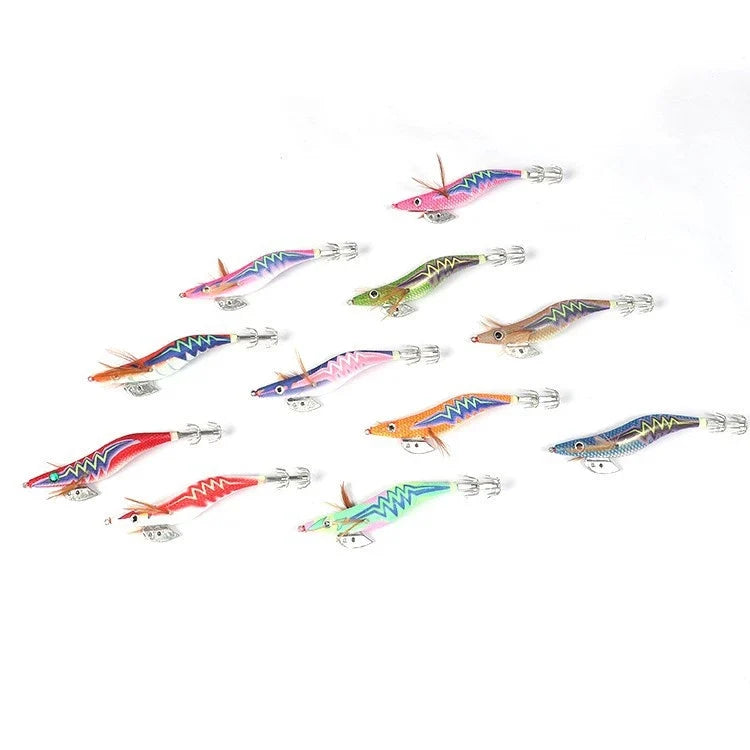 Umpan Pancing Lure Egi Set isi 10pcs Glow In The Dark LE011