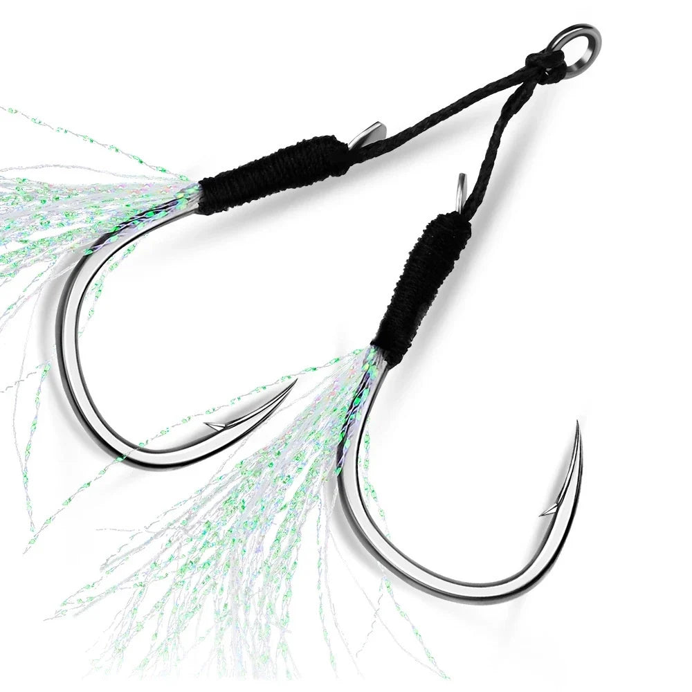 LureKiller Hook Jigbait Plat Besi Double Hook HJ052