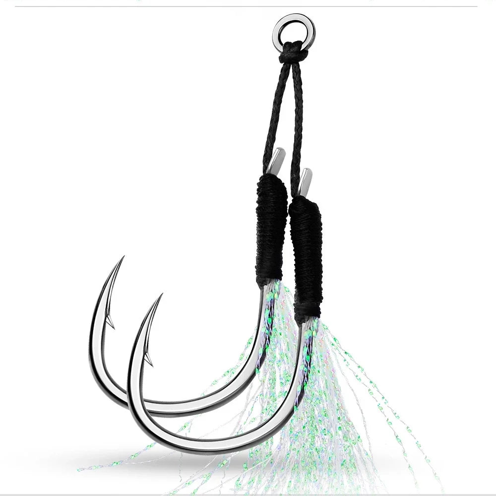 LureKiller Hook Jigbait Plat Besi Double Hook HJ052