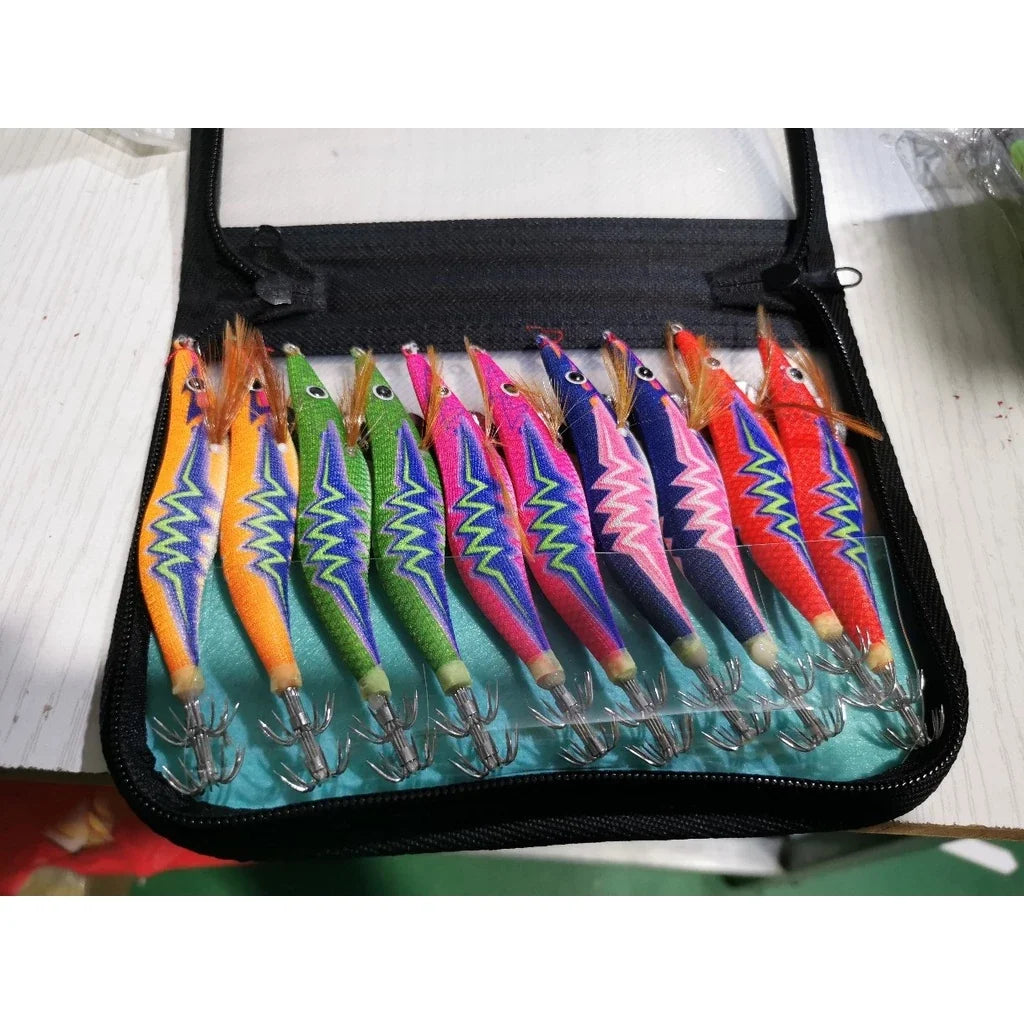Umpan Pancing Lure Egi Set isi 10pcs Glow In The Dark LE011