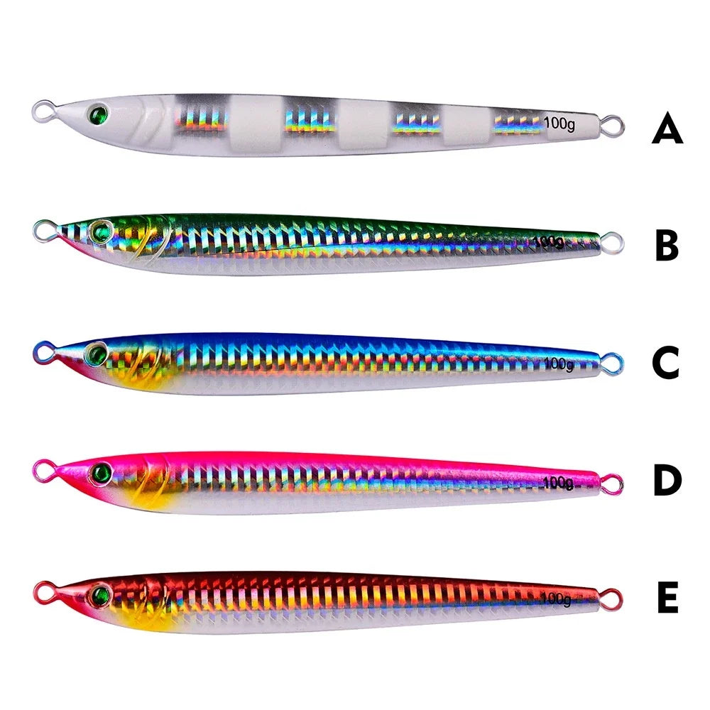 LureKiller Umpan Pancing MetalJig 5 Warna Hook Bercahaya Superbait MJ036