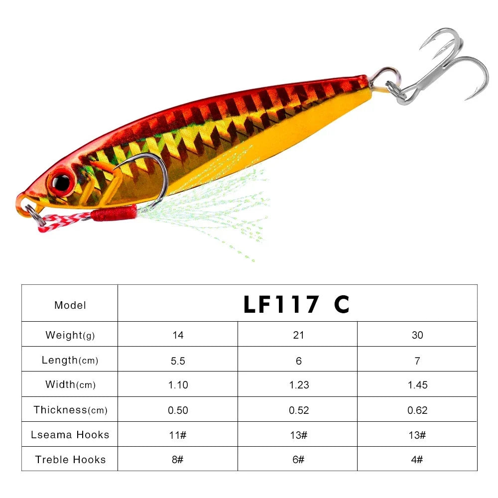LureKiller Umpan MetalJig Tenggelam 14G 21G 30G Superbait MJ053