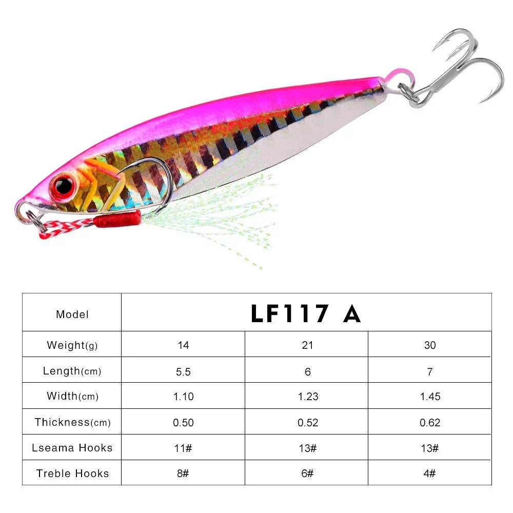 LureKiller Umpan MetalJig Tenggelam 14G 21G 30G Superbait MJ053