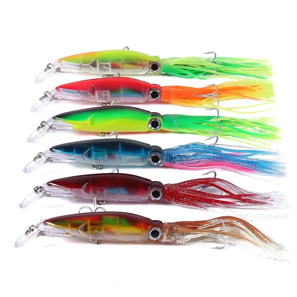 Umpan Lure Trolling Luminous Squid Bentuk Cumi 14cm 40g KUP072