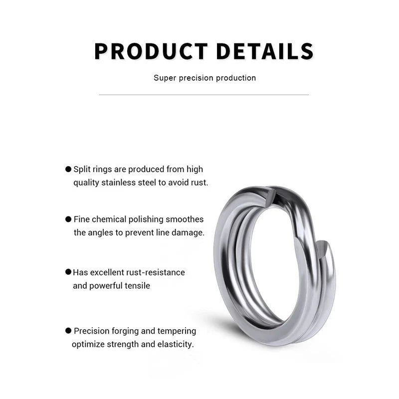PROBEROS SPLIT RING STAINLESS 100PCS/PACK DAC001 DOUBLE LAYER Ring Umpan Pancing SR116