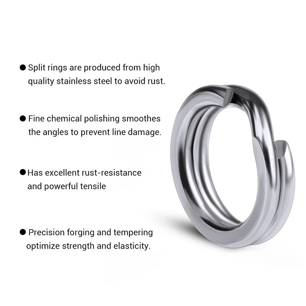 PROBEROS SPLIT RING STAINLESS 100PCS/PACK DAC001 DOUBLE LAYER Ring Umpan Pancing SR116