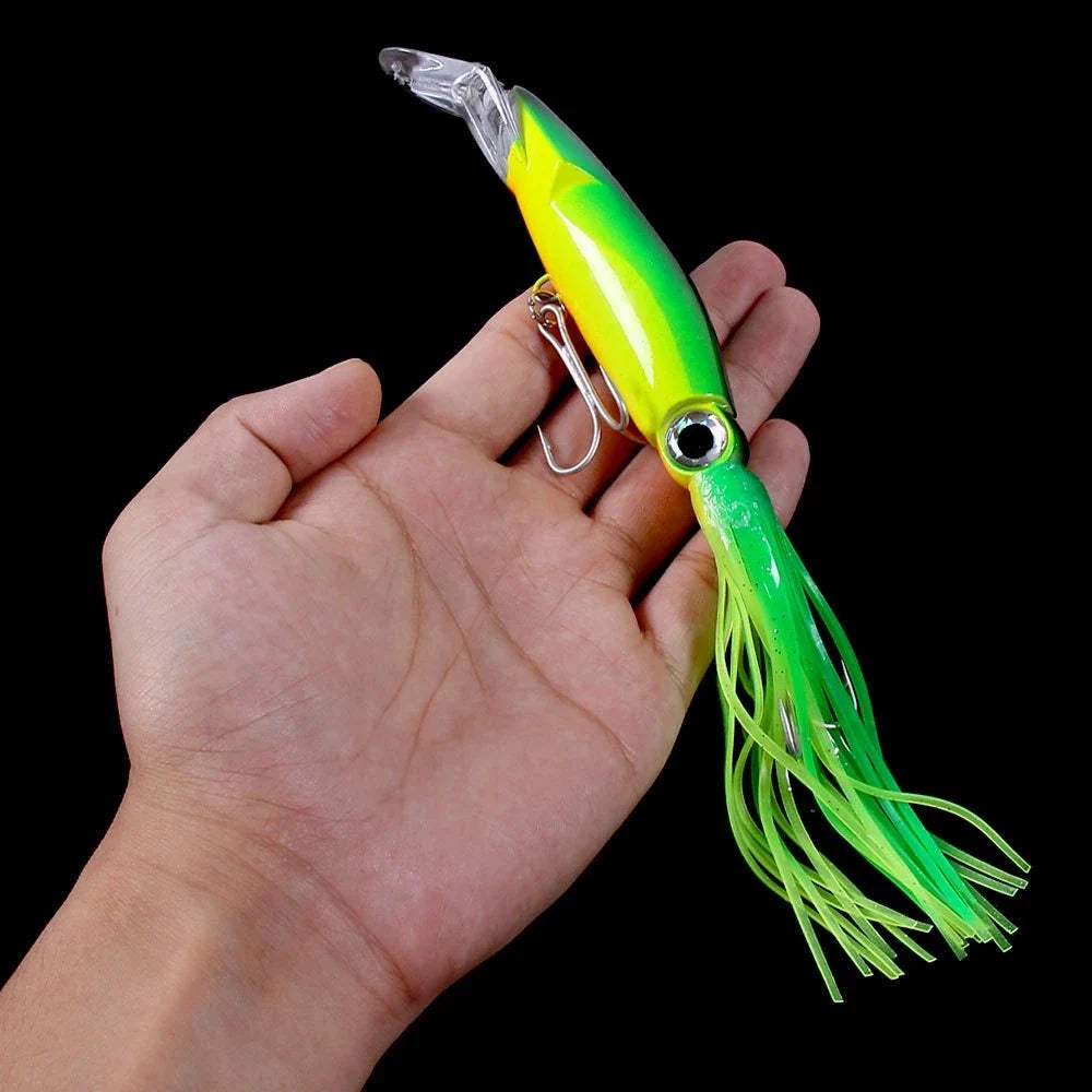Umpan Lure Trolling Luminous Squid Bentuk Cumi 14cm 40g KUP072