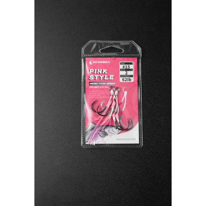 Pink style light jigging hooks (Single hook) KUP165