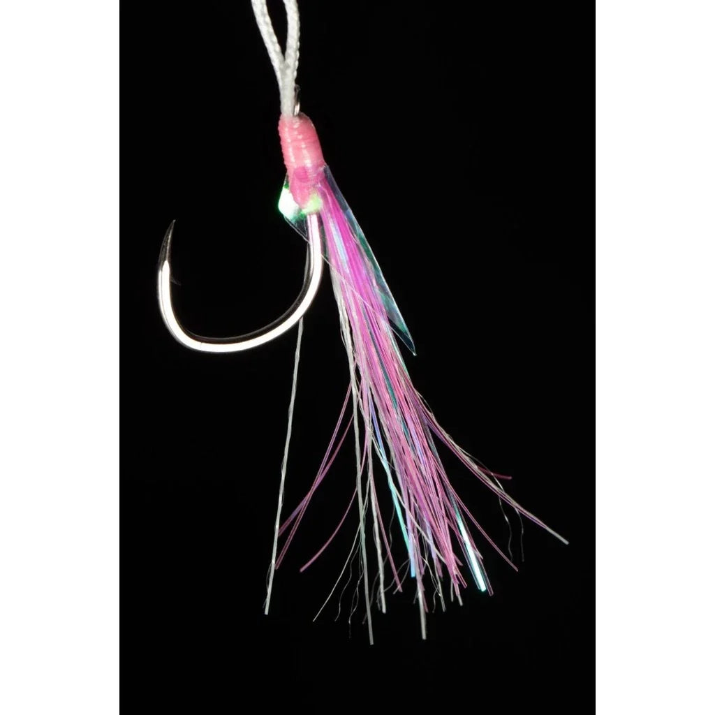 Pink style light jigging hooks (Single hook) KUP165