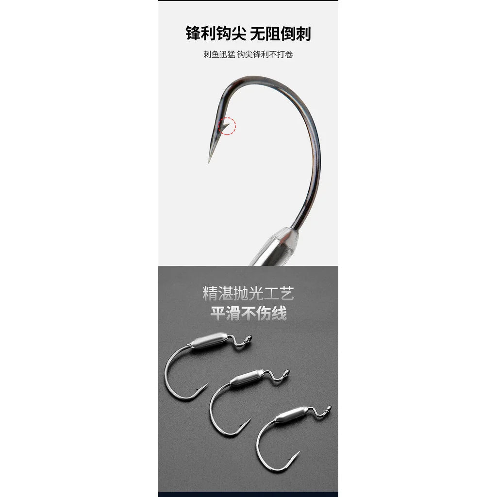 5pcs kail Worm Hook super tajam dan kuat KUP015
